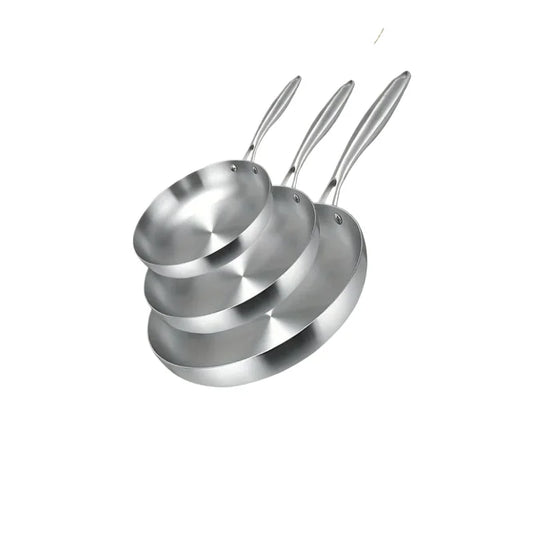 304 Stainless Steel Non Stick Pan for Frying Steak Uncoated Kitchen Cookware Suitable for Gas Stoves and Induction Cookers