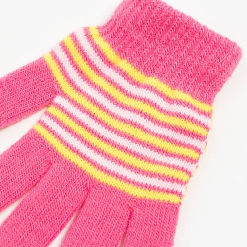 Baby Full Finger Knitted Stripe Mitten