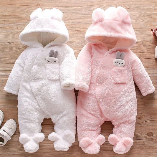 Baby Warm and Thick Cartoon Dog Rabbit Clothes