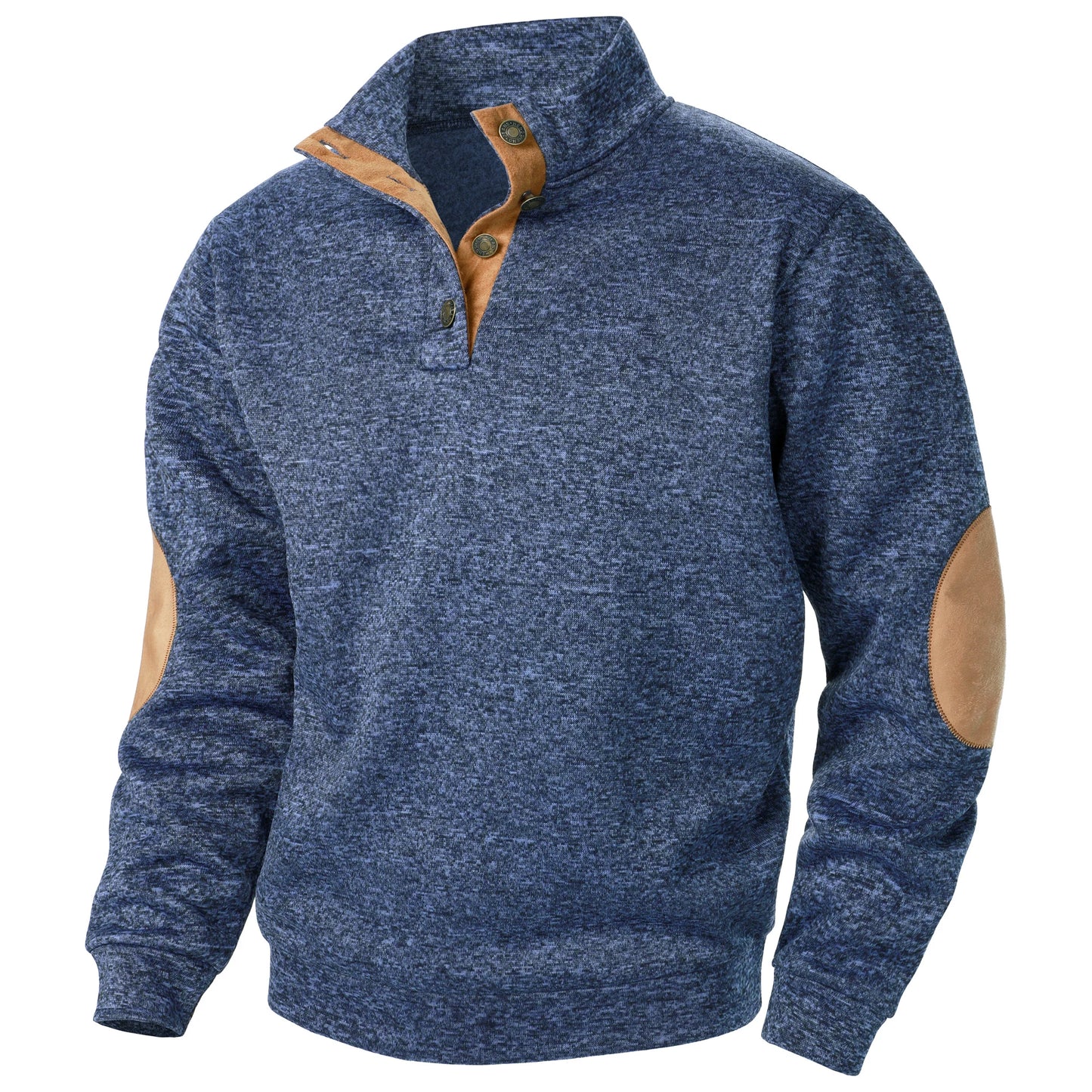Men's stand collar casual knitted sweater top