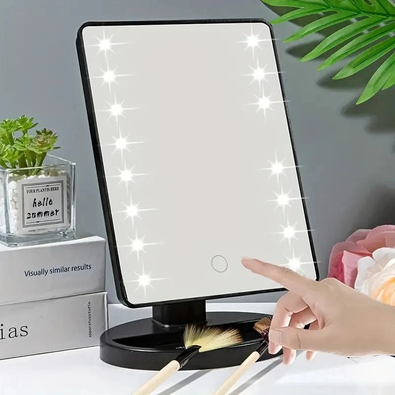 Lighted Makeup Mirror Square Battery