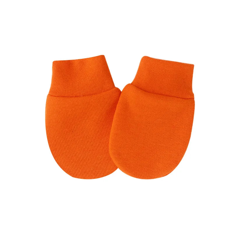 2pcs Baby Anti Scratching Soft Cotton Gloves+Mittens
