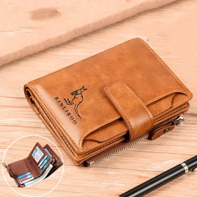 Leather Men's Luxury Zipper wallet