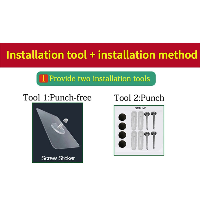 free punch Tissue Box no drill Bathroom Paper Towel Holder for Home Organizers Rack