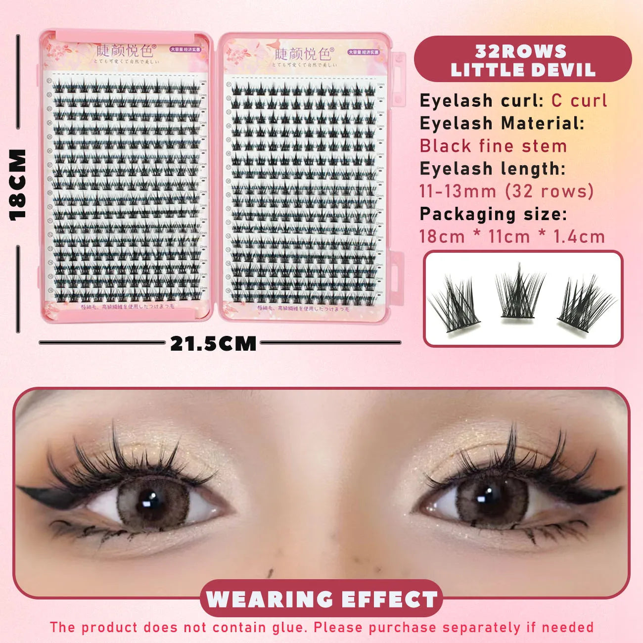 32 Rows Large Capacity Eyelashes Extension