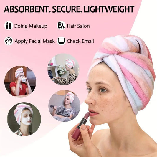 Ultra Absorbent Quick Dry Hair Towel Cap