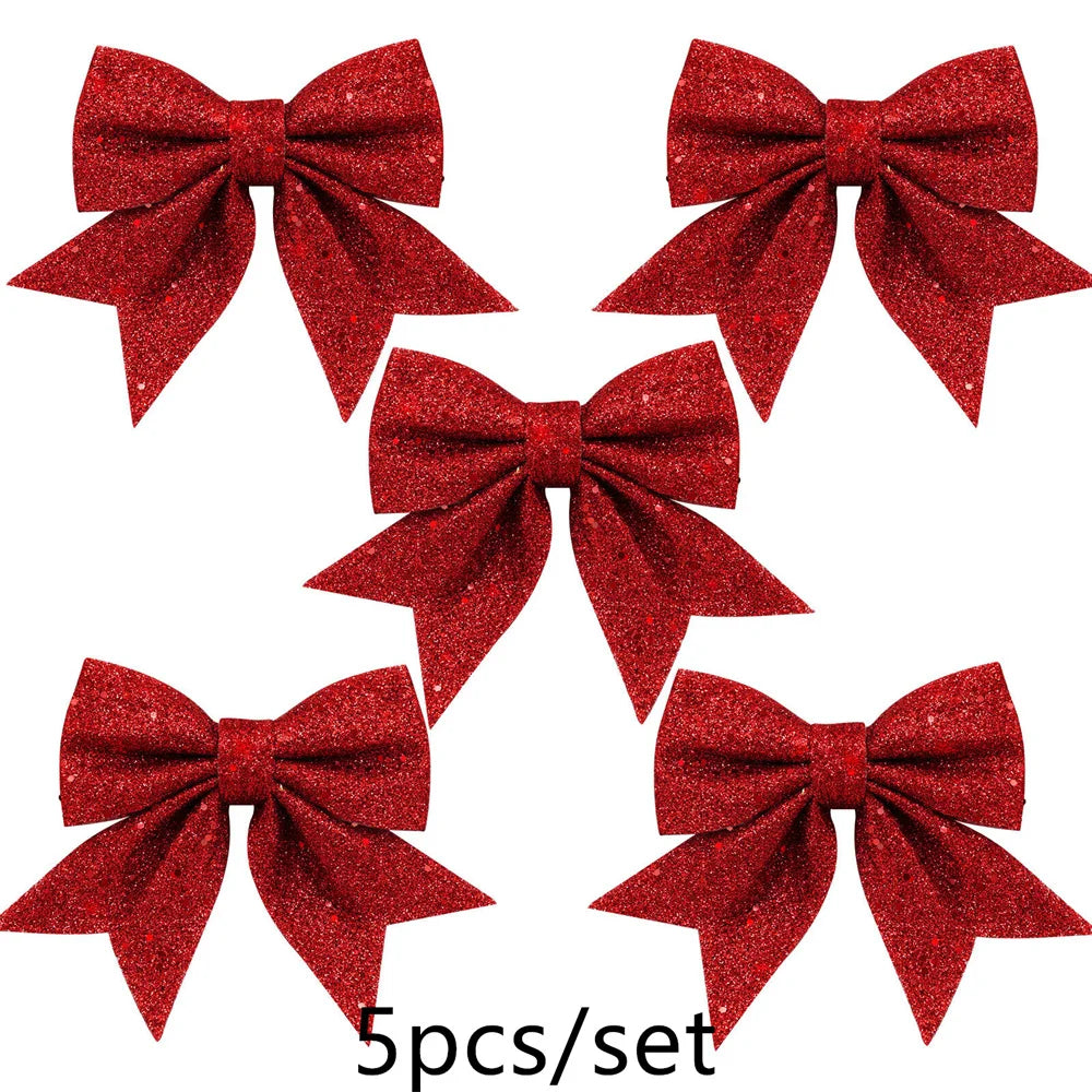 Sparkling Bow Christmas Decorations