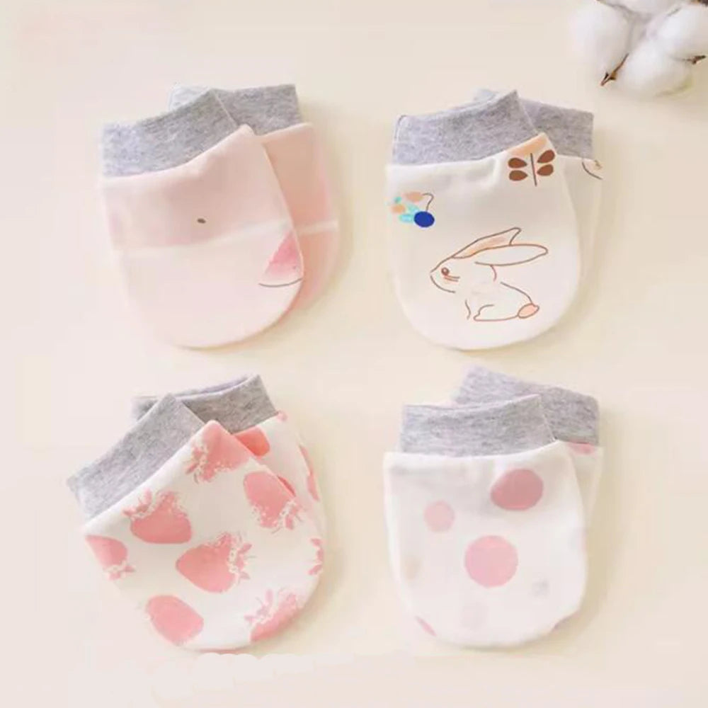 5 Pairs/Set Baby Cotton Soft Mitten Newborn