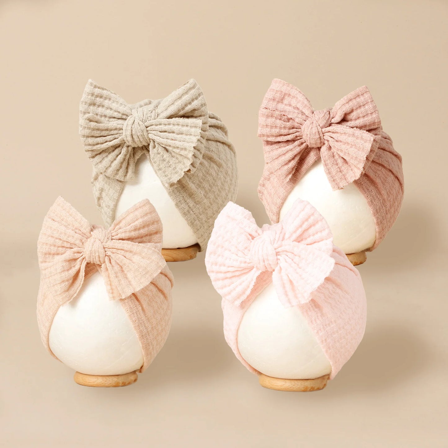 Lovely Bow knot Knitted Baby Head Wraps