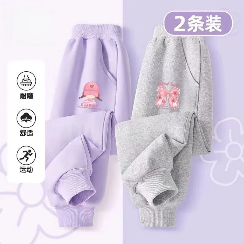 Casual Children Cartoon Print Pants