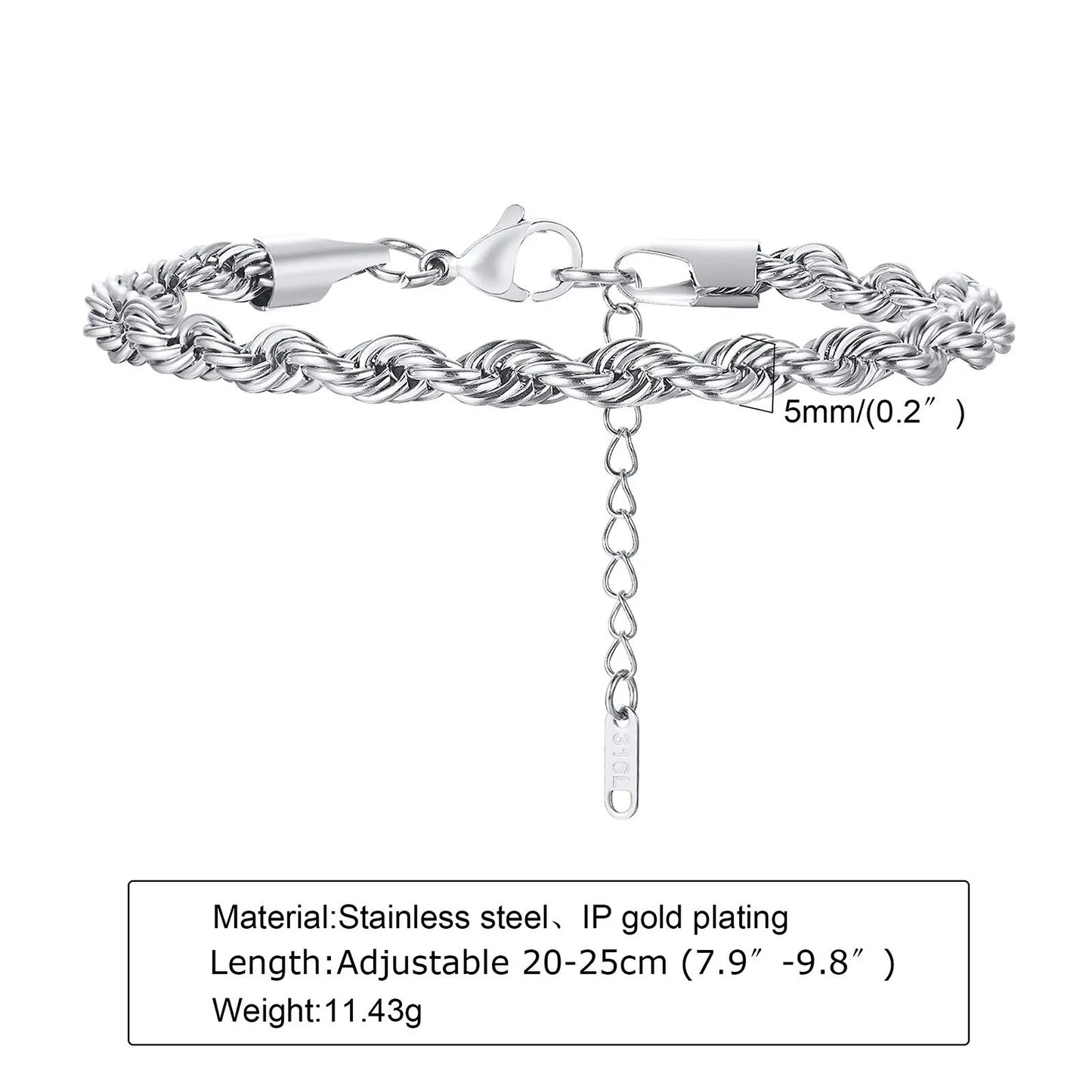 Rope Bracelets Adjustable Wristband