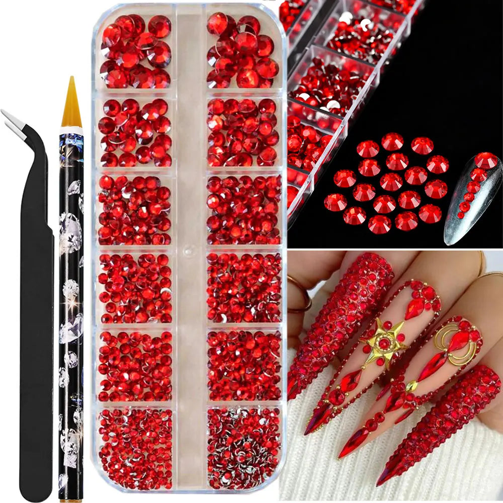 Half Round Pearls Beads 3 D Nail Charms