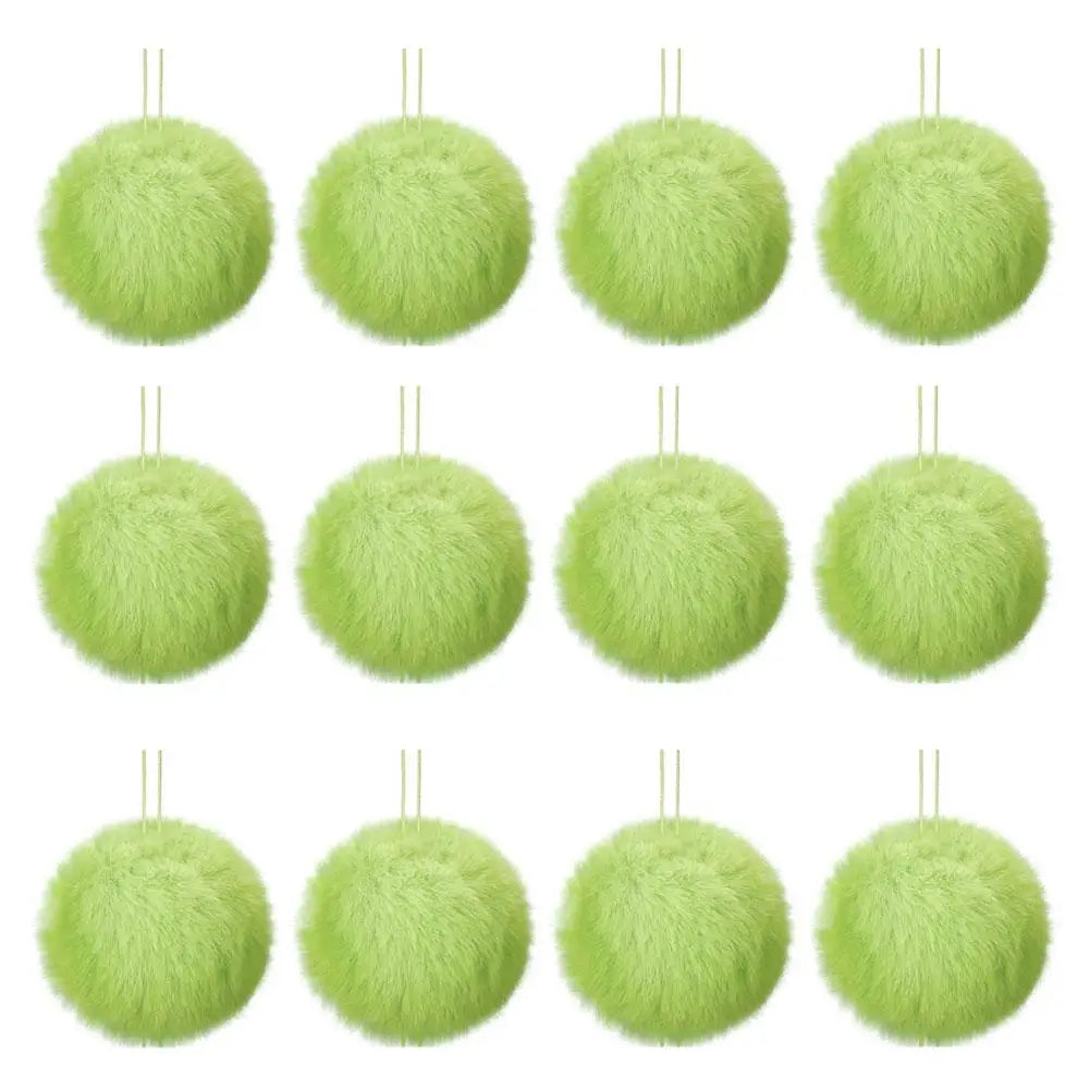12pcs Plush Christmas Ball Decoration