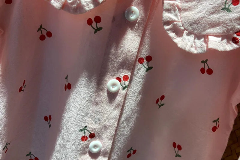 Baby Cherry Cardigan Shirt Coat