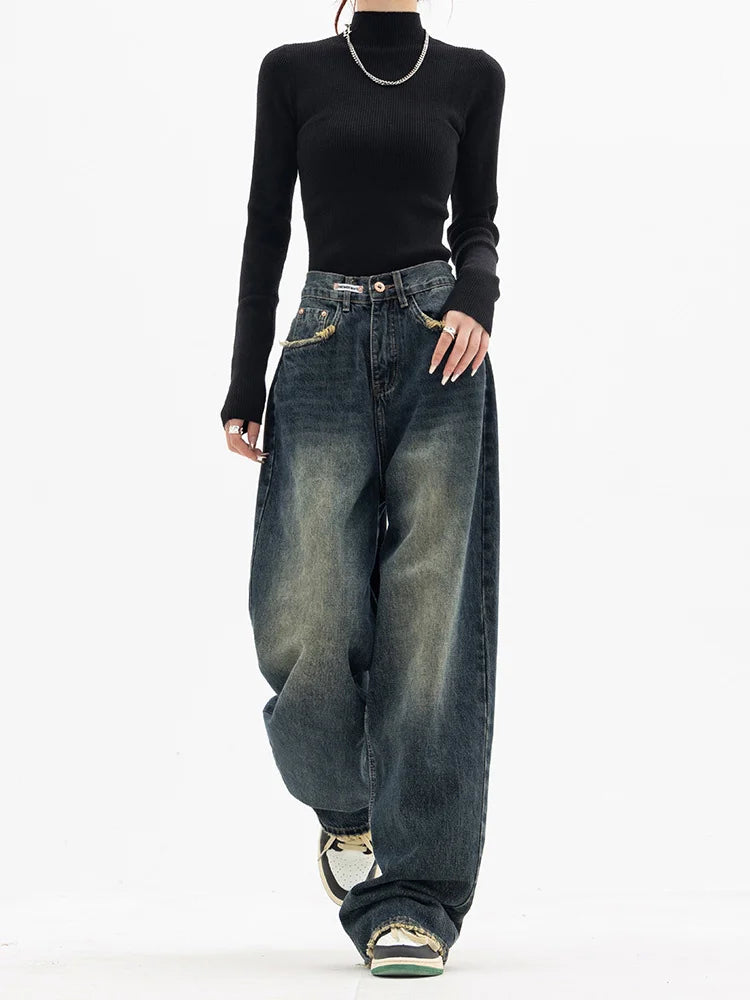 Denim's Women Vintage BF Style Loose Jeans
