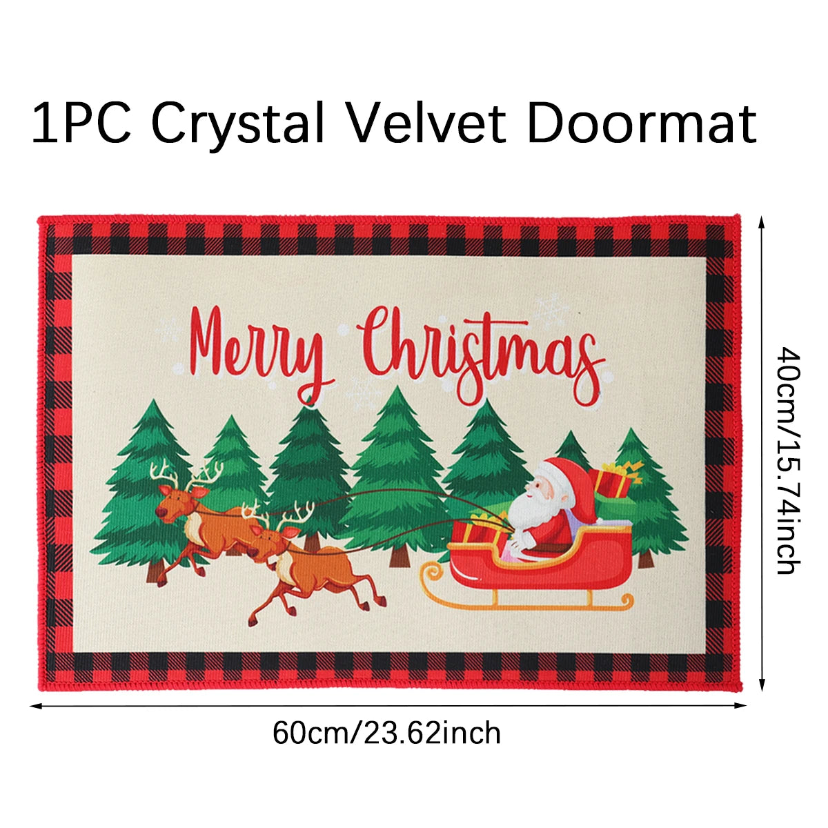 Christmas Door Mat Santa Claus