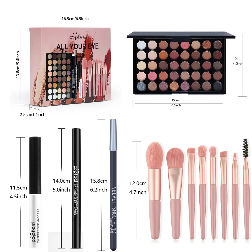 All-in-One Makeup Kit With Makeup Brush