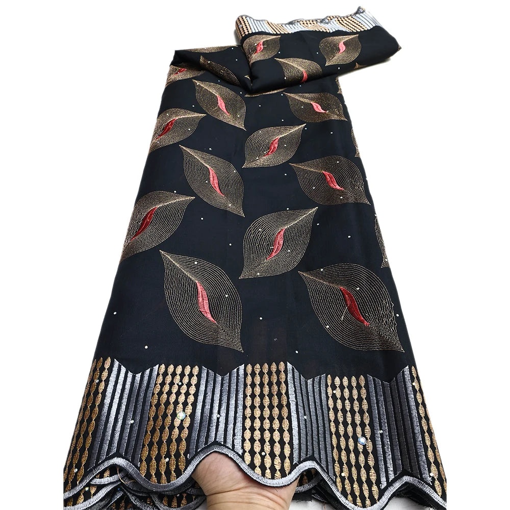 Nigerian Cotton Voile Lace Fabric With Stones 2025 African Swiss Voile Lace Fabric For Sewing Women Wedding Party Dress