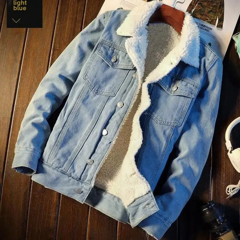 Thickened Warm Denim Cotton-padded Jacket