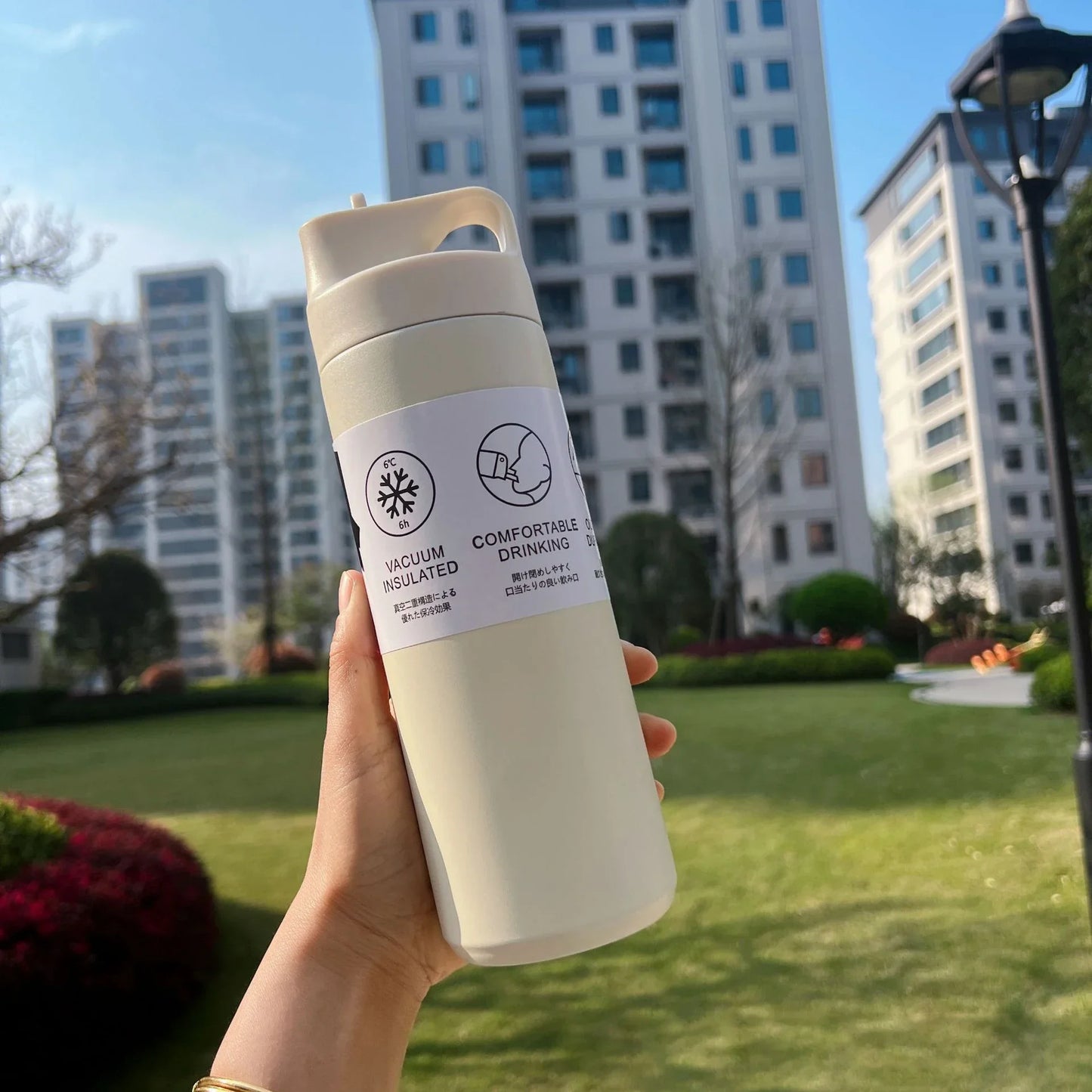 550ML Thermos Bottle Portable Tumbler Vacuum Flasks Stainless Steel Insulated Cup Outdoor Sports Water Bottle Travel Thermal Mug