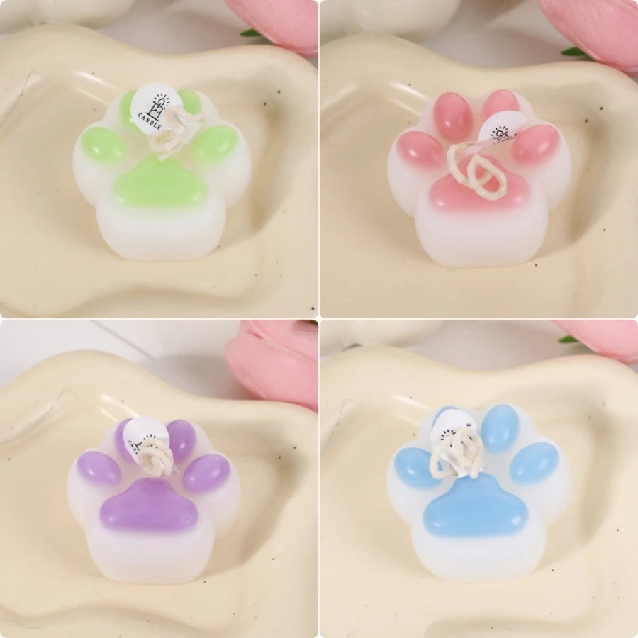 1pc/4pc Cat Paw Design Scented Candle ,For Birthday, Valentine's Day, Diy Home Decoration, party decoration, wedding souvenirs