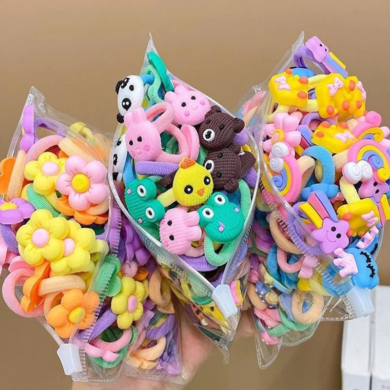 Cute Cartoon Rubber Elastic Hair Bands