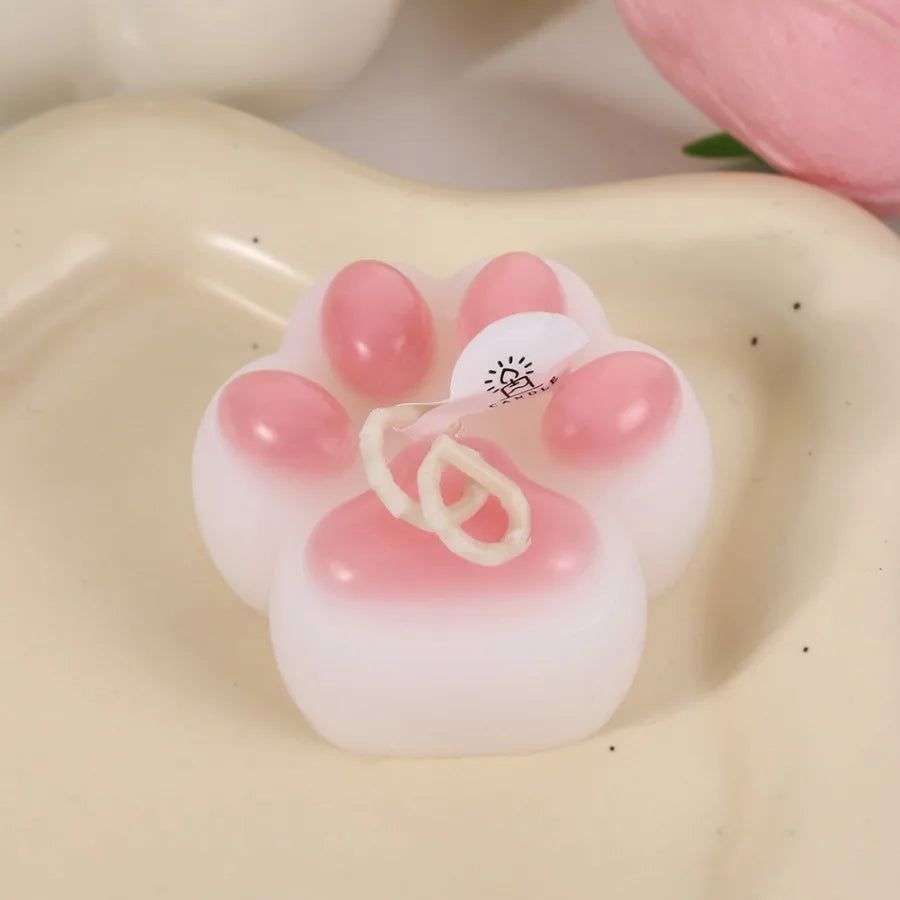 1pc/4pc Cat Paw Design Scented Candle ,For Birthday, Valentine's Day, Diy Home Decoration, party decoration, wedding souvenirs