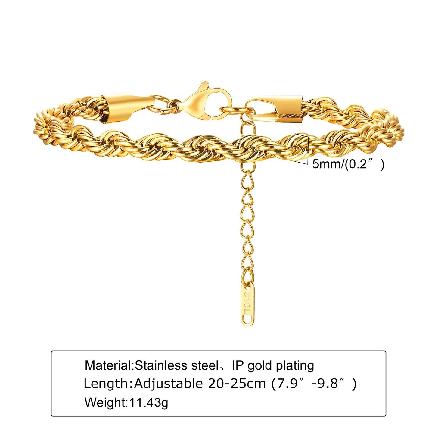 Rope Bracelets Adjustable Wristband