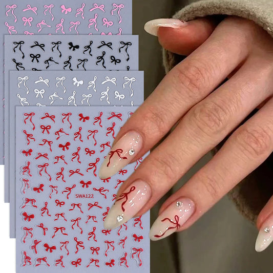 Bow knot Ribbon Nail Stickers