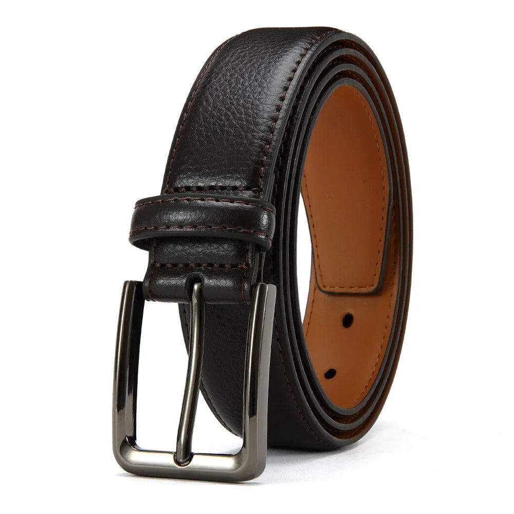 Men's High-quality Genuine Leather Automatic Buckle Belt
