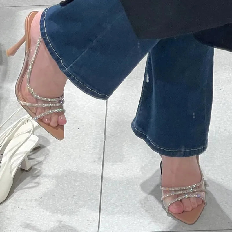 Women's Fairy Style Sexy Diamond Open Toe Sandals