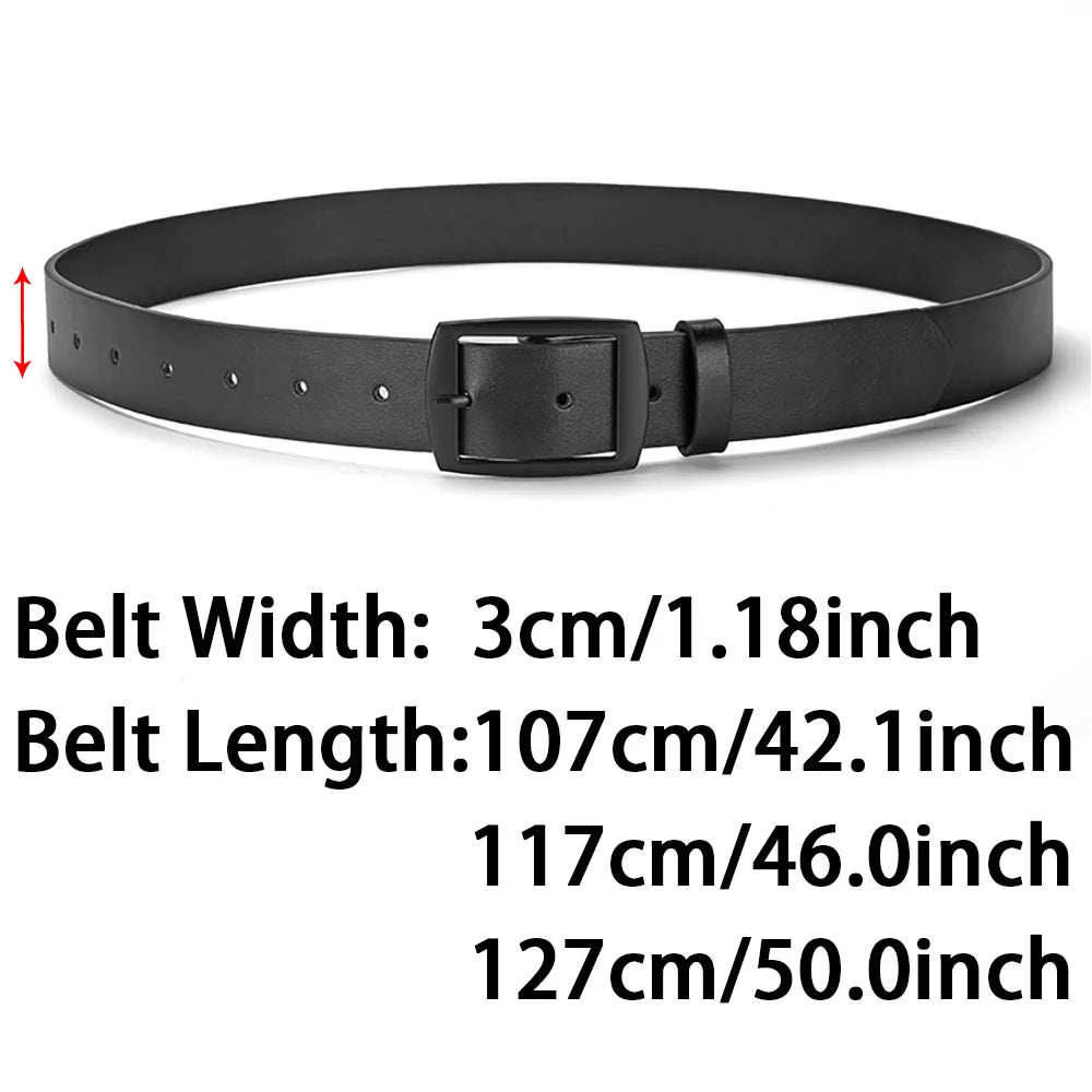 New Luxury High Quality Metal Pin Buckle Leather Belt