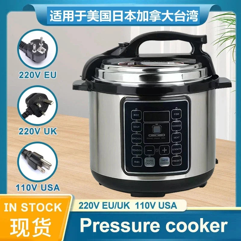 110V/220V Smart Electric Pressure Cooker Multifunctional Large Capacity for Home Use  6L