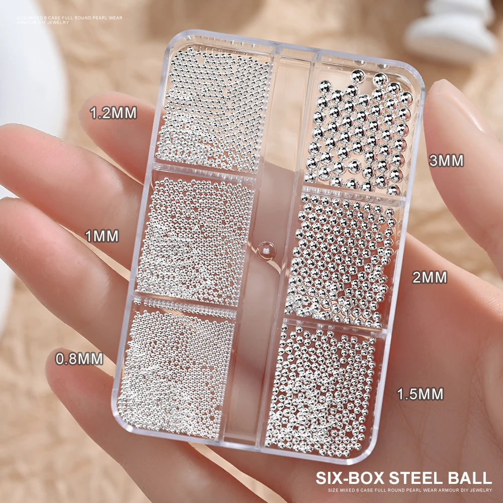 1 Box Half Round Flat back Nail Rhinestones