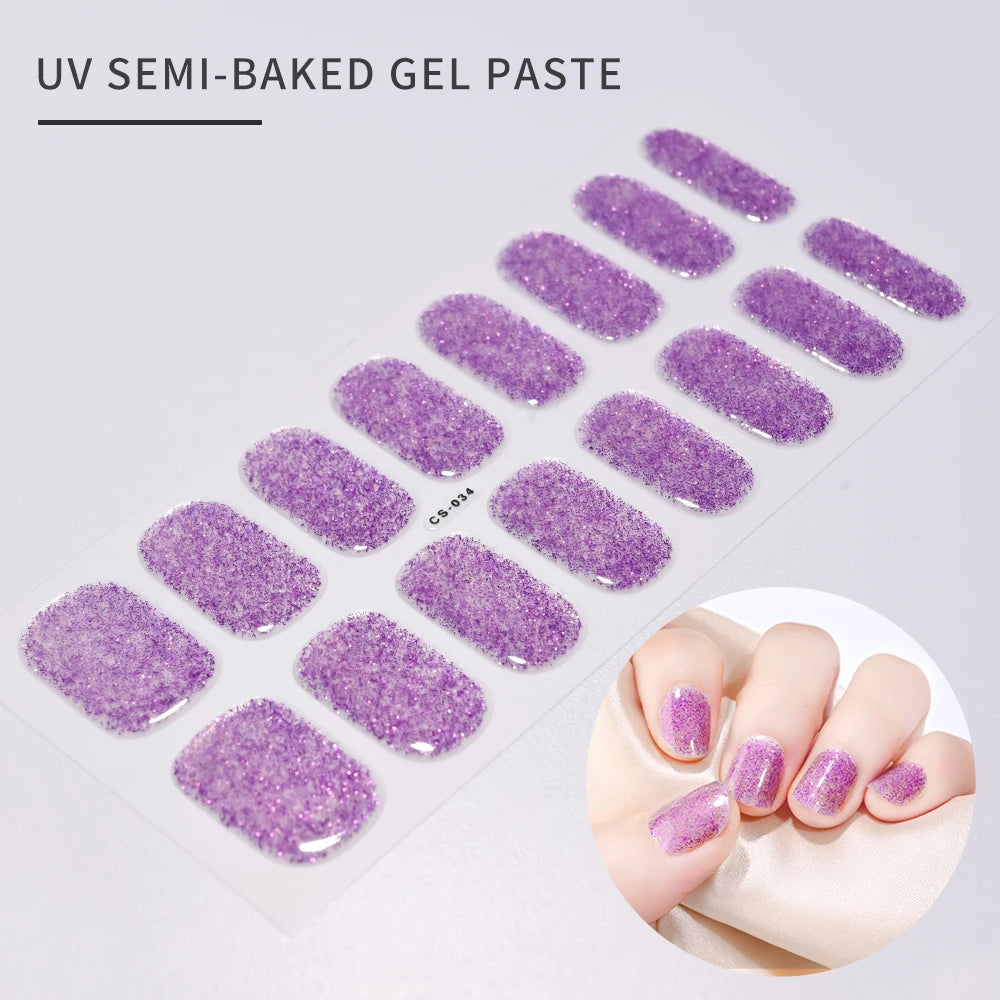 Transparent Semi Cured Gel Nail Strips