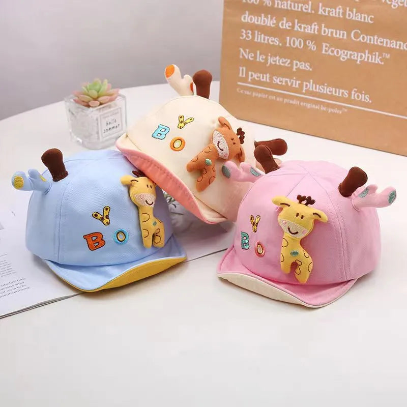 Cute Giraffe Baby Duckbill Hat