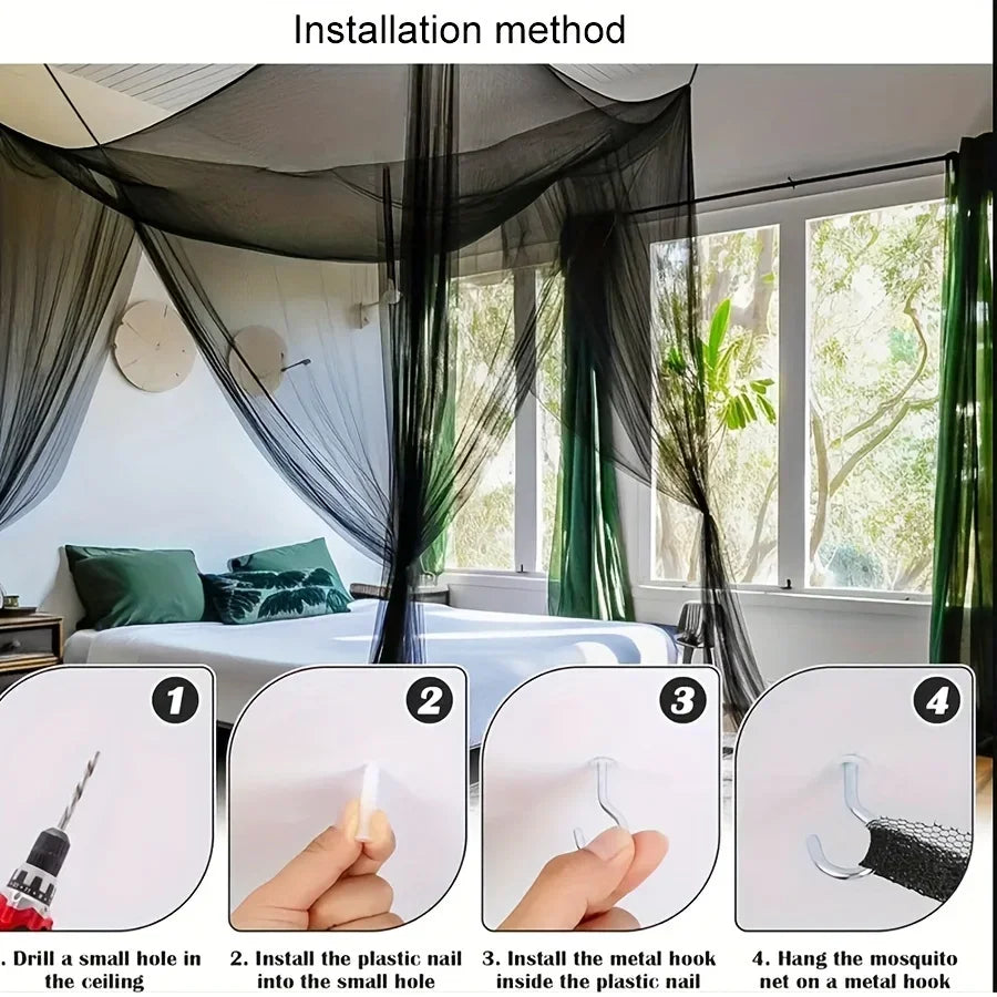Large Four Door Mosquito Net