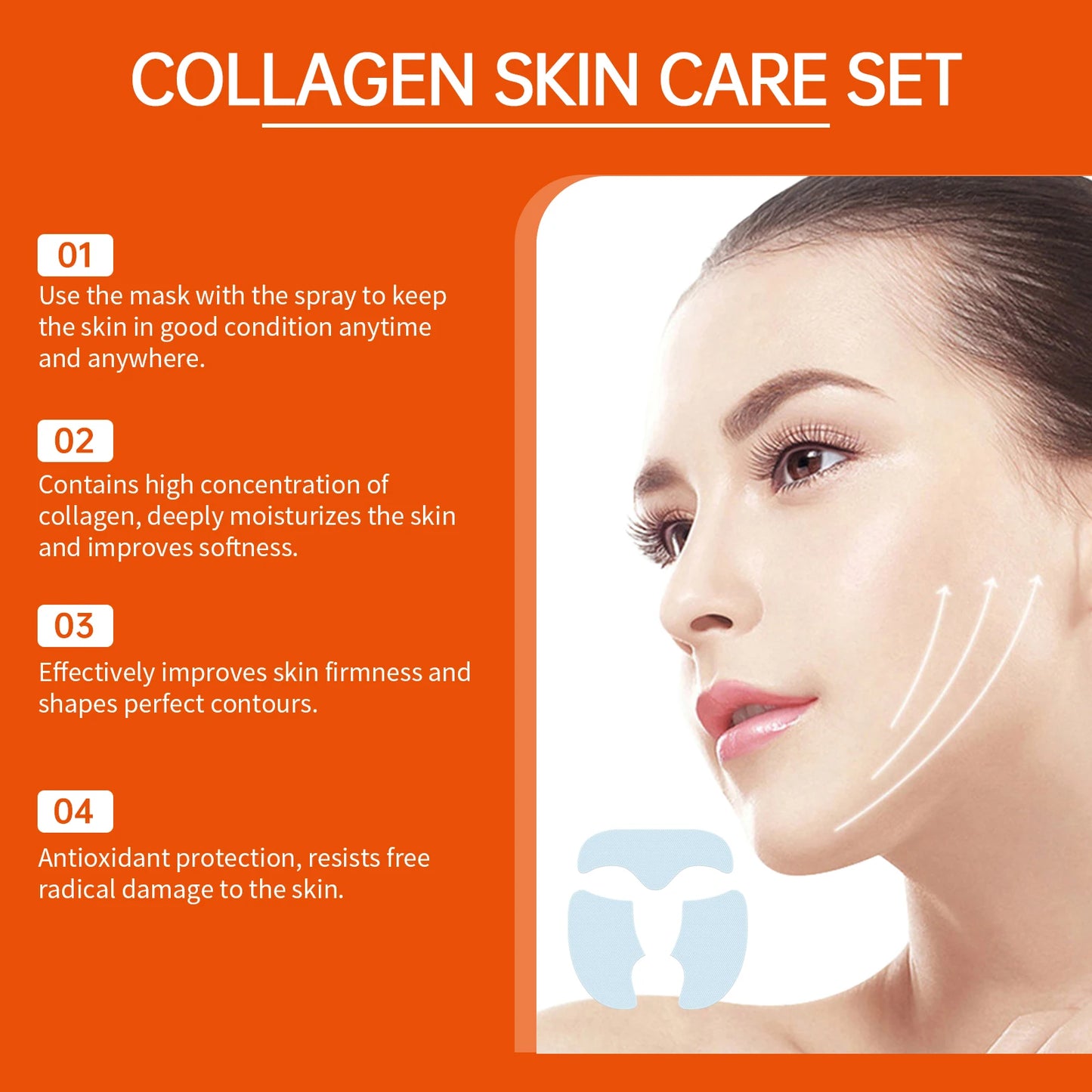 Nano Soluble Collagen Face Mask Serum Spray Set
