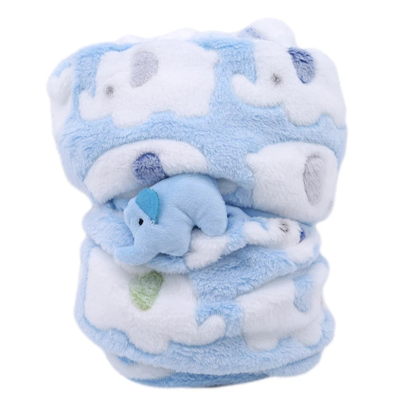 Cartoon Baby Blanket Air Conditioning Quilt Velvet Pillow