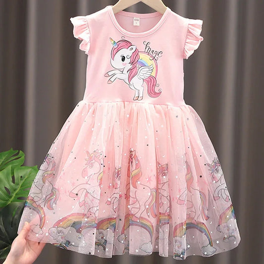 Princess Flying Sleeve Unicorn Dresses