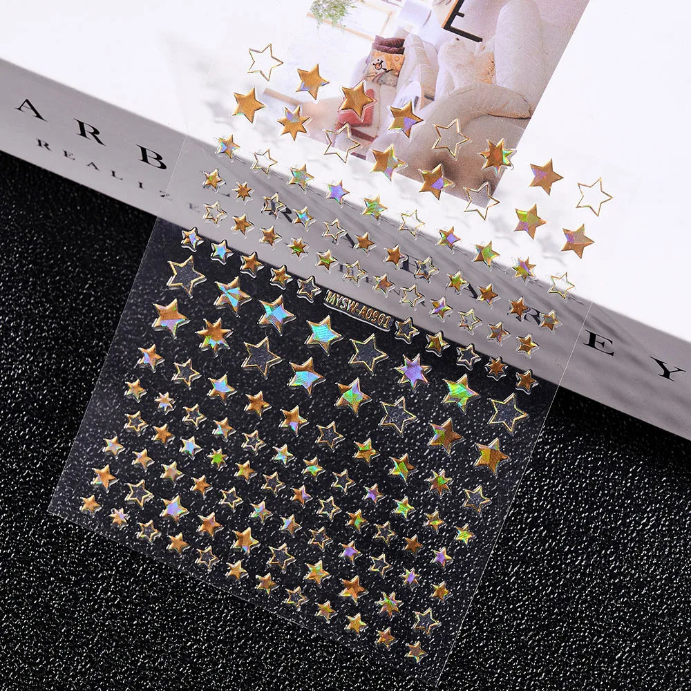3 D Bronzing Nail Art Sticker