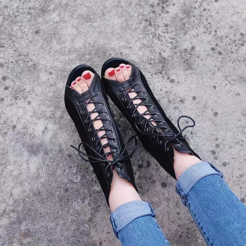 Women's Sexy Peep Toe Boots