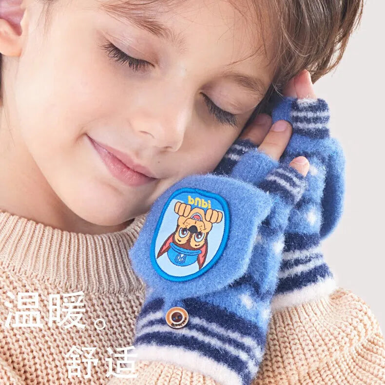 Genuine Paw Patrol Baby Knitted Flip fingers Gloves