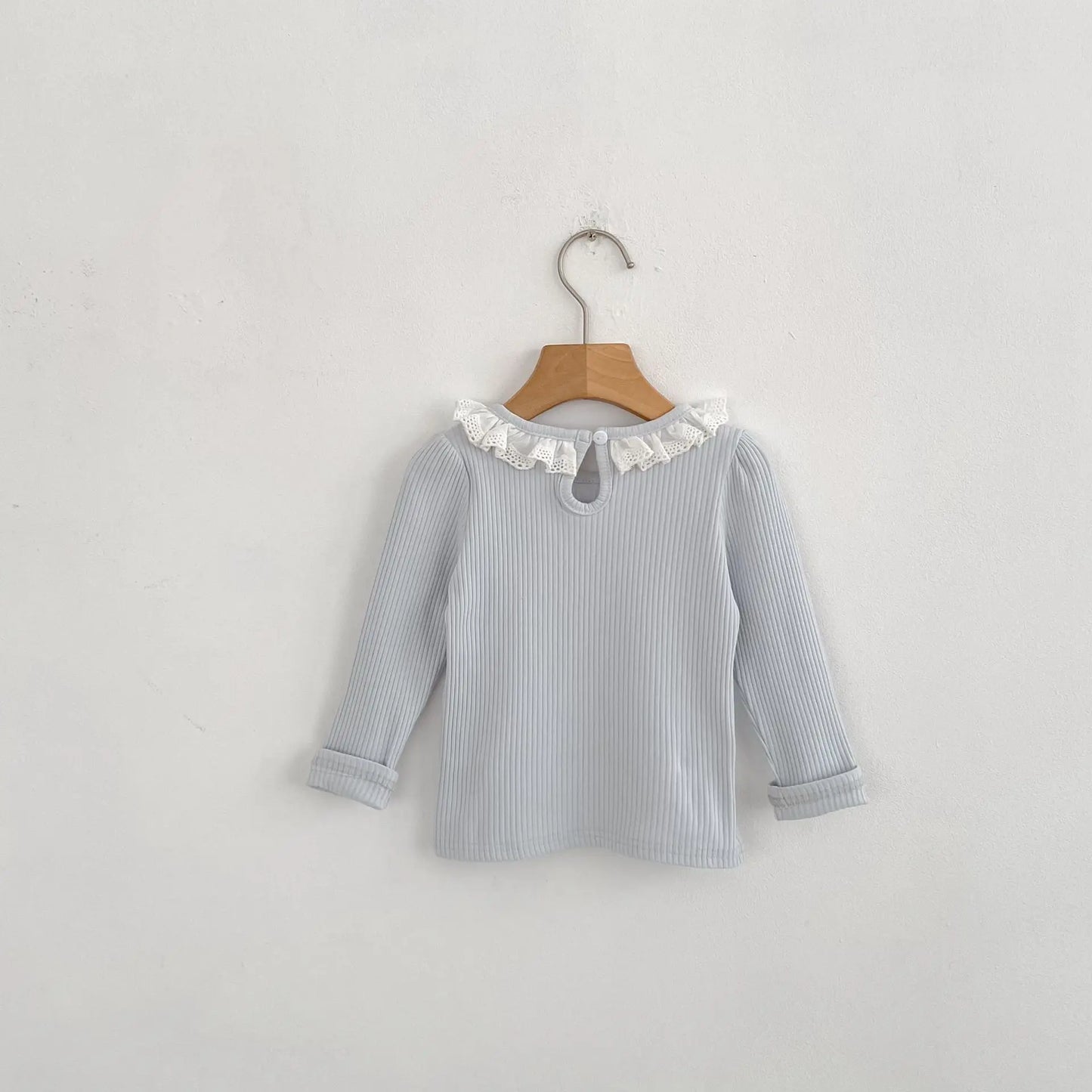 Exquisite baby girl fashion lace collar top