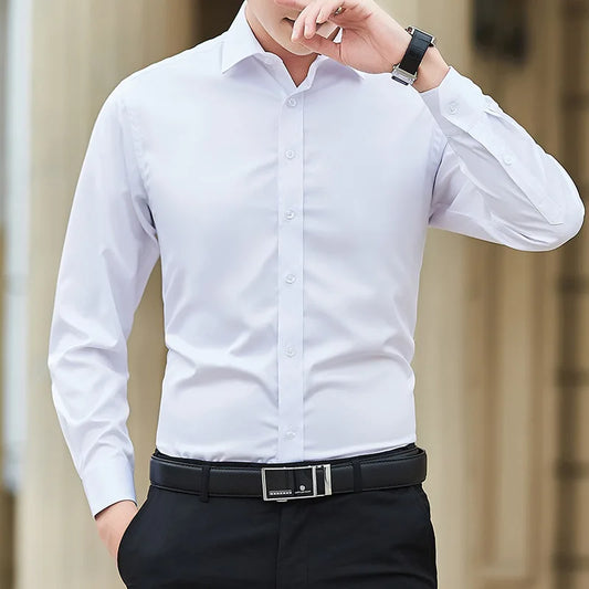 White Long Sleeve Shirt For Men
