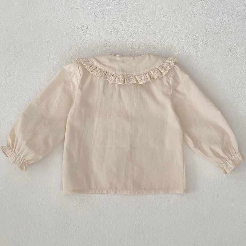 Black Ear Edge Doll Neck Top