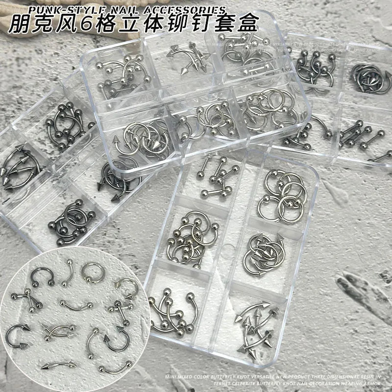 Nail Piercing Punk Nail Charms
