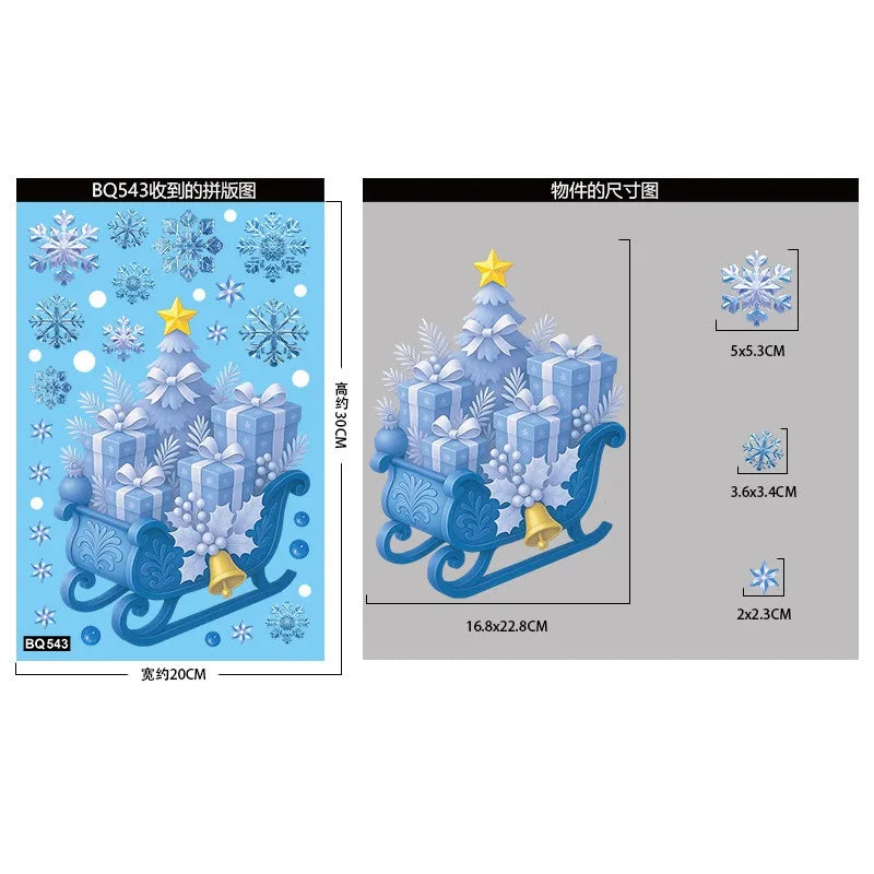 Christmas Window Stickers Snowman