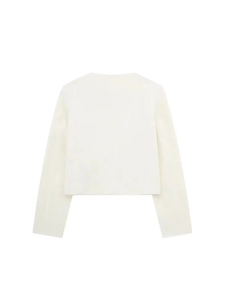 Women's Golden Button Jacket Chic Tops
