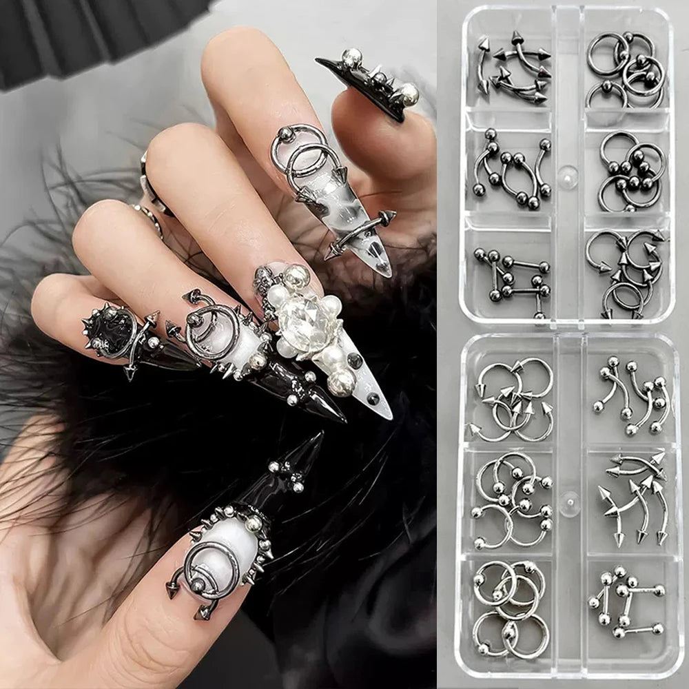 Nail Piercing Punk Nail Charms